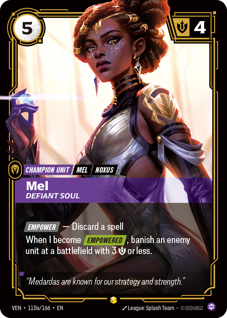 Riftbound TCG - Mel, Defiant Soul - Vendetta - 110a/166 - Alternate Art Foil - NM