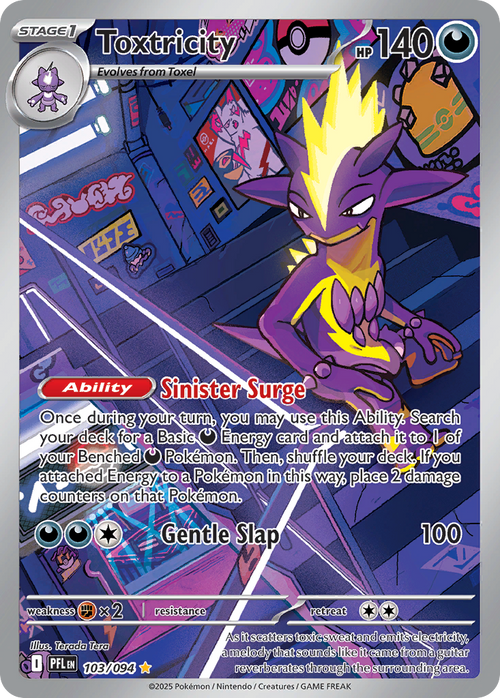 Pokémon TCG - Toxtricity - 103/094 - Phantasmal Flames - Illustration Rare Holo - NM