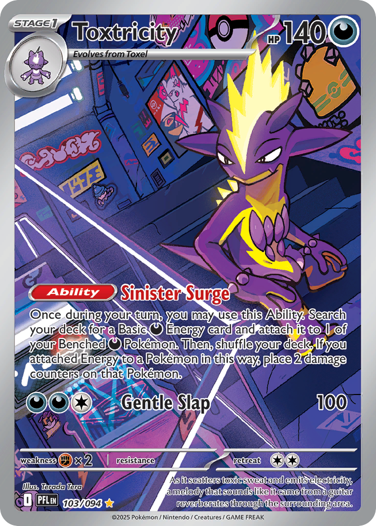 Pokémon TCG - Toxtricity - 103/094 - Phantasmal Flames - Illustration Rare Holo - NM
