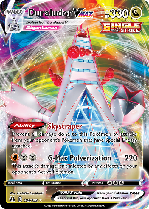 Pokémon TCG - Duraludon VMAX - 104/159 - Crown Zenith - Ultra Rare Holo - NM