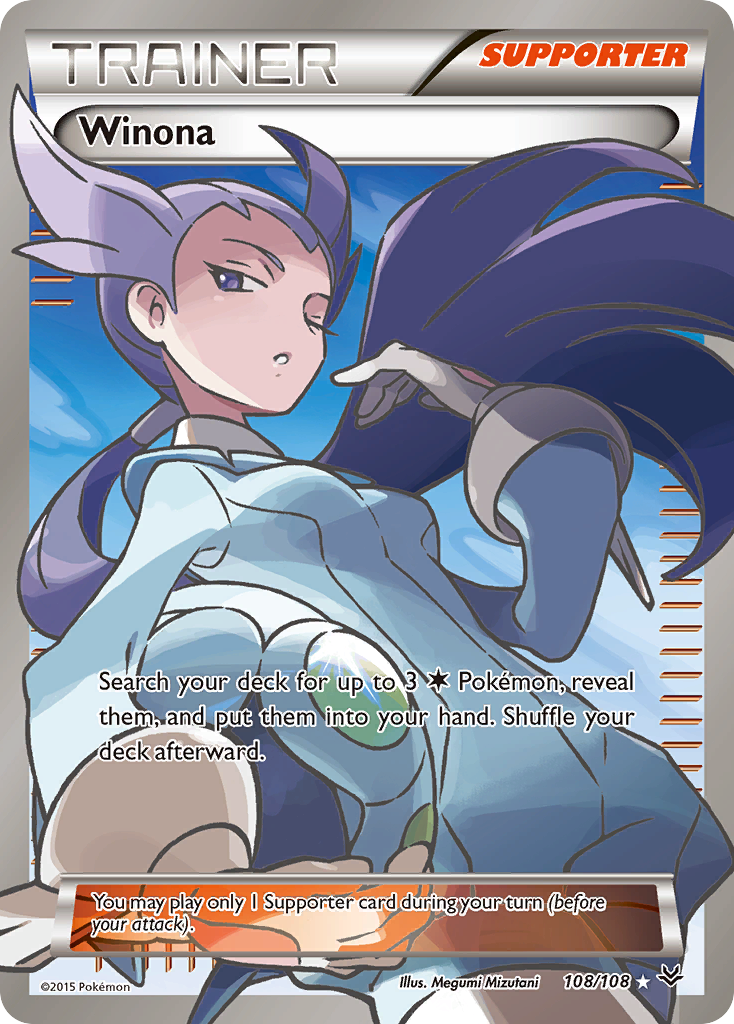 Pokémon TCG - Winona XY - 108/108 - Roaring Skies - Full Art - NM