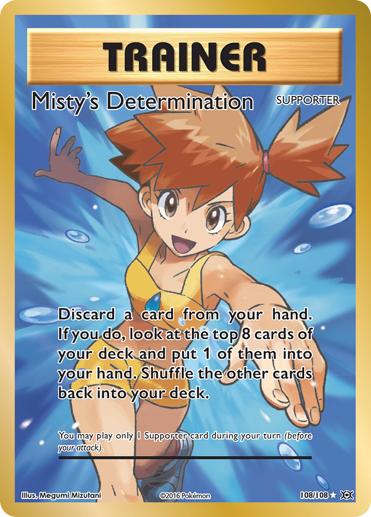 Pokémon TCG - Misty's Determination - 108/108 - Evolutions - Full Art Ultra Rare Holo - NM
