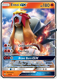 Pokémon TCG - Entei GX SM - 10/73 - Shining Legends - Ultra Rare Holo - NM