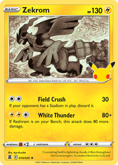 Pokémon TCG - Zekrom - 010/025 - Celebrations - Holo