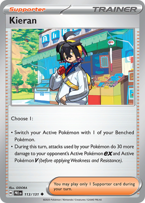 Pokémon TCG - Kieran (Poke Ball) - 113/131 - Prismatic Evolutions - NM