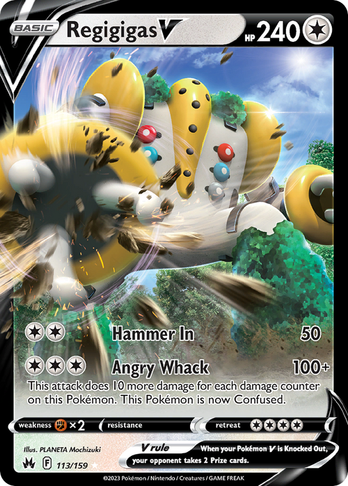 Pokémon TCG - Regigigas V - 113/159 - Crown Zenith - Rare Holo - NM