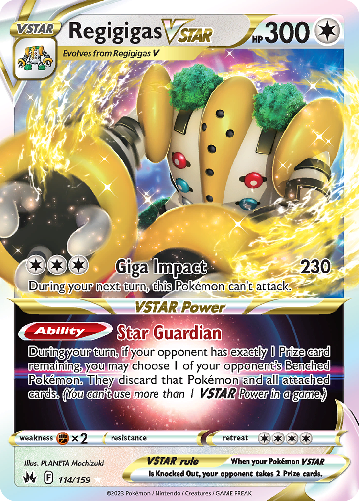 Pokémon TCG - Regigigas VSTAR - 114/159 - Crown Zenith - Rare Holo - NM