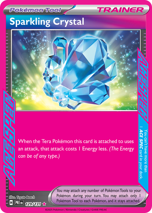 Pokémon TCG - Sparkling Crystal - 129/131 - Prismatic Evolutions - NM