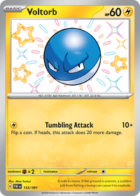 Pokémon TCG - Voltorb - 133/091 - Paldean Fates - Shiny Rare Holo - NM