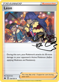 Pokémon TCG - Leon - 134/159 - Crown Zenith - Holo Rare