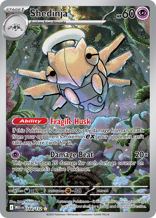 Pokémon TCG - Shedinja - 144/132 - Mega Evolution - Illustration Rare Holo - NM