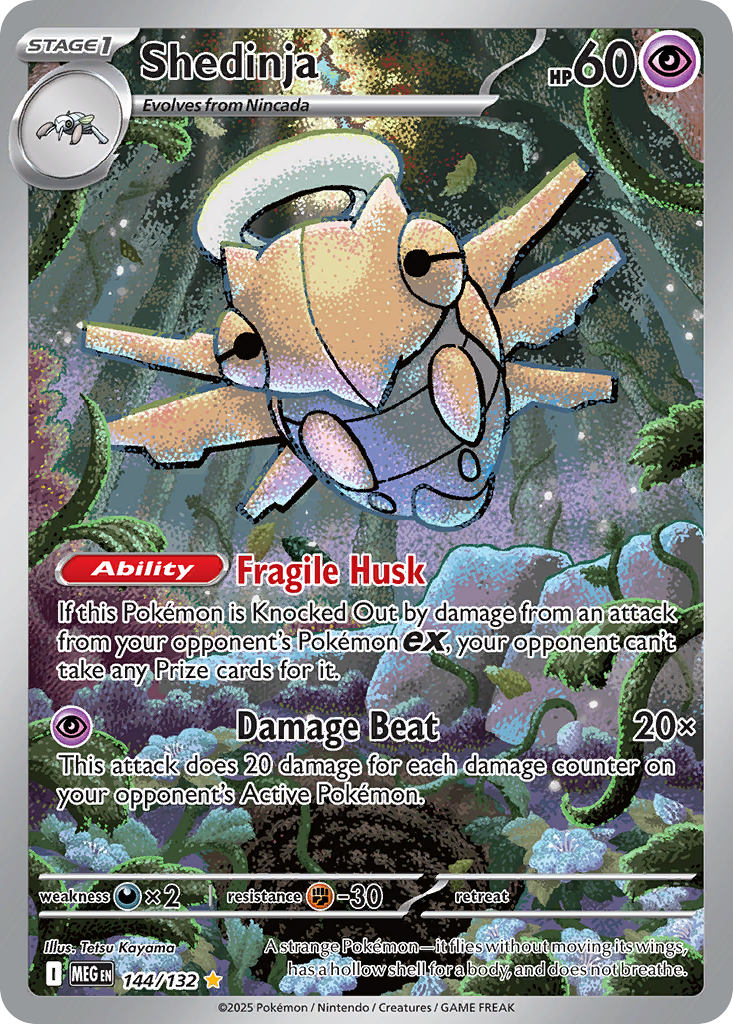 Pokémon TCG - Shedinja - 144/132 - Mega Evolution - Illustration Rare Holo - NM