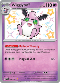 Pokémon TCG - Wigglytuff - 147/091 - Paldean Fates - Shiny Rare - NM