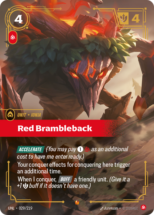 Riftbound TCG - Red Brambleback - Unleashed - 029/219 - NM
