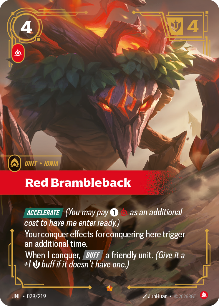 Riftbound TCG - Red Brambleback - Unleashed - 029/219 - NM