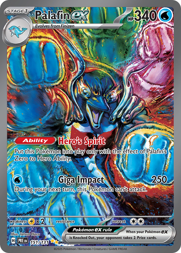 Pokémon TCG - Palafin ex - 151/131 - Prismatic Evolutions - Special Illustration Rare - NM