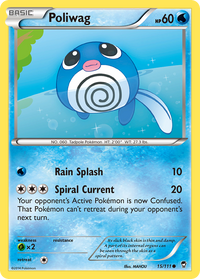 Pokémon TCG - Poliwag - 15/111 - Furious Fists - Common - MP