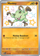 Pokémon TCG - Mankey - 169/091 - Paldean Fates - Shiny Rare Holo - NM