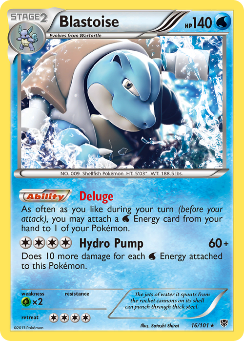 Pokémon TCG - Blastoise (BW ) - 16/101 - Plasma Blast - Rare - MP