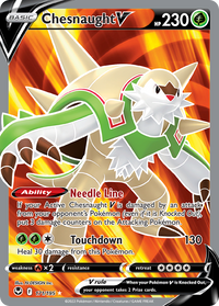 Pokémon TCG - Chesnaught V - 171/195 - Silver Tempest - Full Art Ultra Rare - NM