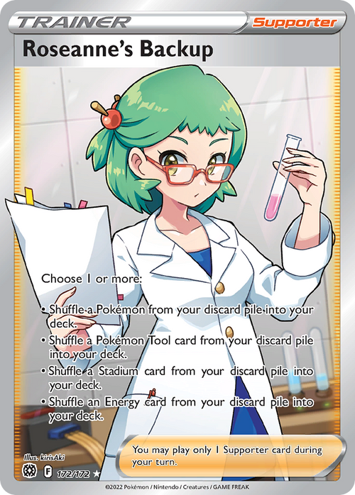 Pokémon TCG - Roseanne's Backup - 172/172 - Brilliant Stars (SWSH09) - Full Art Ultra Rare Holo - NM