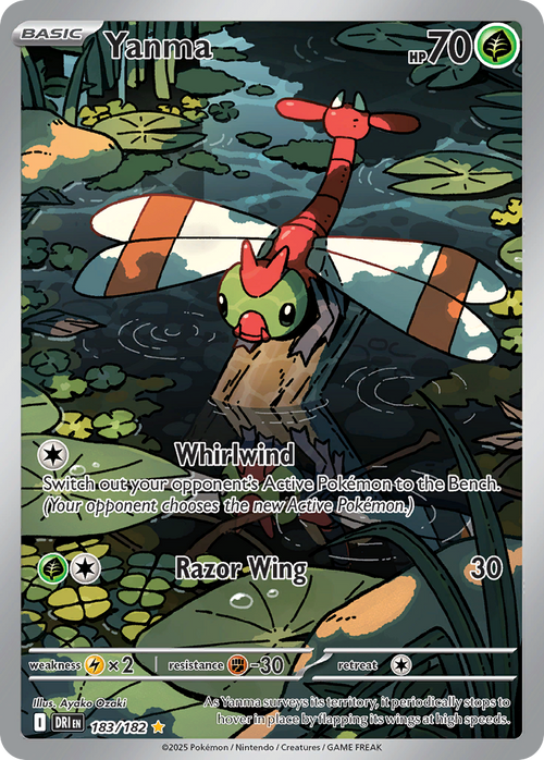 Pokémon TCG - Yanma - 183/182 - Destined Rivals - Illustration Rare Holo - NM