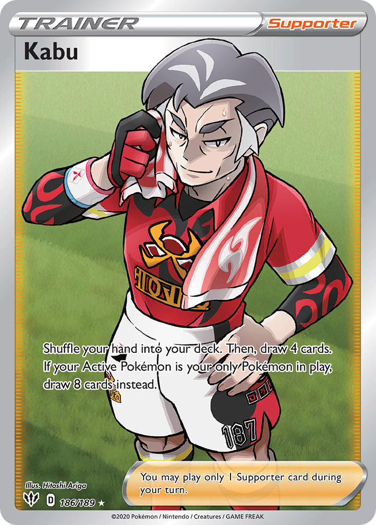 Pokémon TCG - Kabu - 186/189 - Darkness Ablaze - Full Art Rare - NM