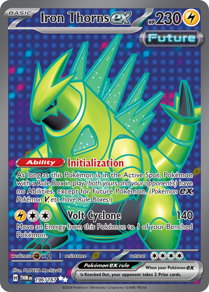 Pokémon TCG - Iron Thorns ex - 196/167 - Twilight Masquerade - Holo - NM