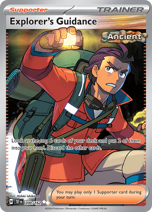 Pokémon TCG - Explorer's Guidance Trainer - 200/162 - Temporal Forces - Full Art - NM