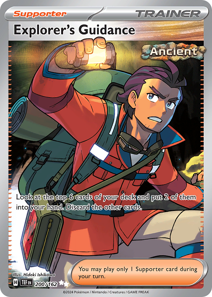 Pokémon TCG - Explorer's Guidance Trainer - 200/162 - Temporal Forces - Full Art - NM