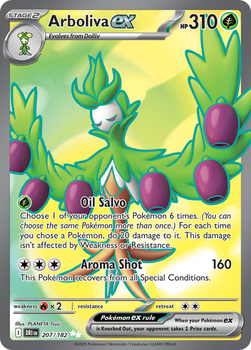 Pokémon TCG - Arboliva ex - 207/182 - Destined Rivals - Ultra Rare Holo - NM