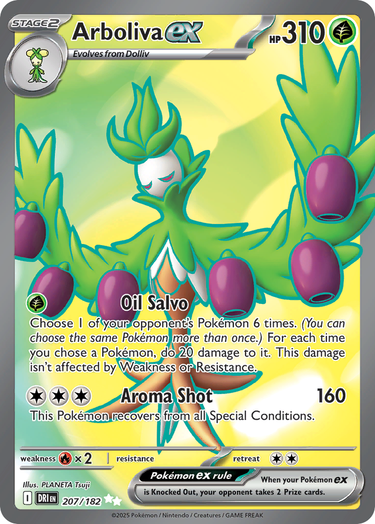 Pokémon TCG - Arboliva ex - 207/182 - Destined Rivals - Ultra Rare Holo - NM