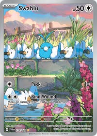 Pokémon TCG - Swablu - 213/182 - Paradox Rift - Illustration Rare Holo - NM