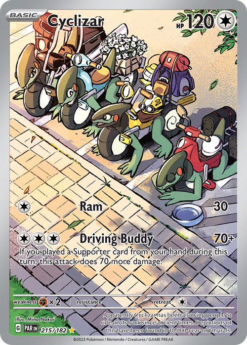Pokémon TCG - Cyclizar - 215/182 - Paradox Rift (SV04) - Illustration Rare