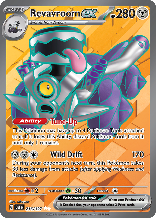 Pokémon TCG - Revavroom ex - 216/197 - Obsidian Flames - Ultra Rare Holo - NM
