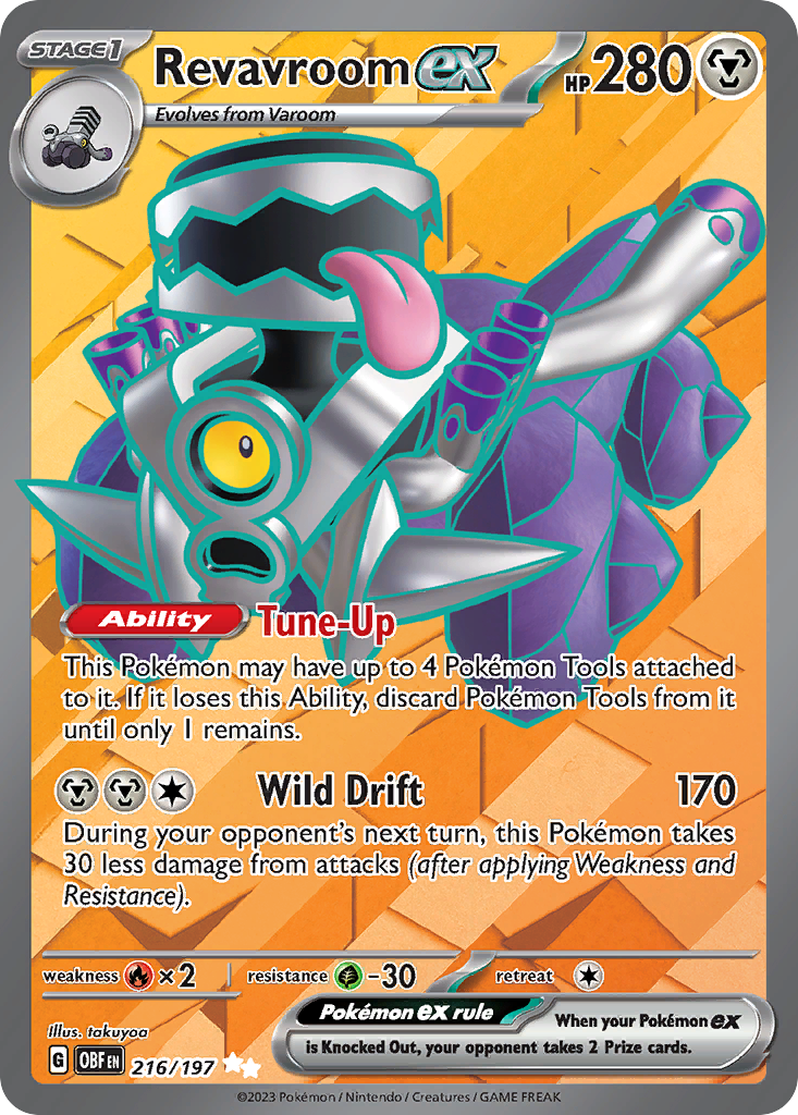 Pokémon TCG - Revavroom ex - 216/197 - Obsidian Flames - Ultra Rare Holo - NM