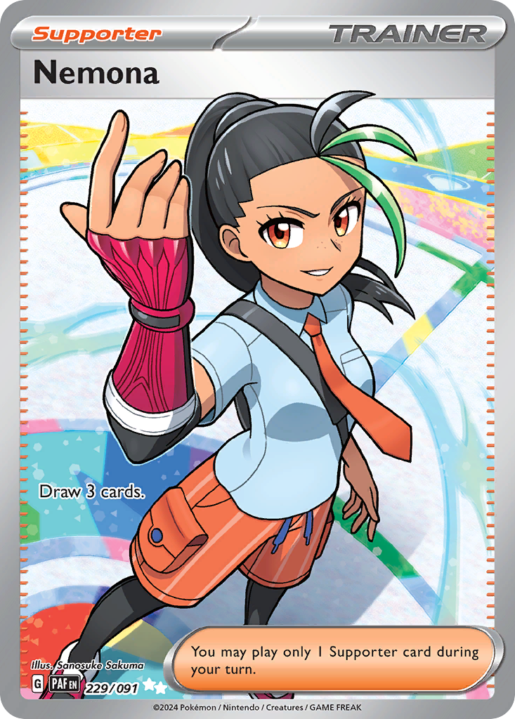 Pokémon TCG - Nemona - 229/091 - Paldean Fates - Full Art Ultra Rare - NM