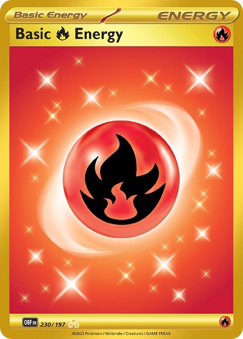 Pokémon TCG - Basic Fire Energy - 230/197 - Obsidian Flames (SV03) - Hyper Rare - NM