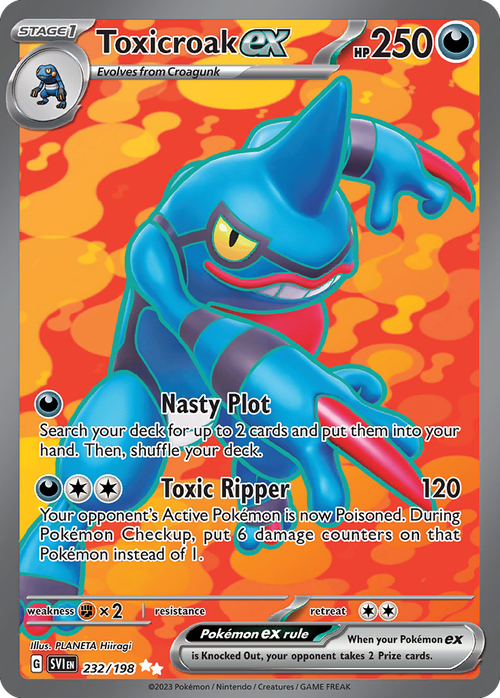 Pokémon TCG - Toxicroak ex - 232/198 - Scarlet & Violet Base Set - Ultra Rare - NM