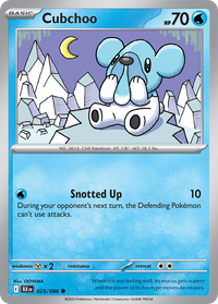 Pokémon TCG - Cubchoo Poke Ball Pattern - 025/086 - Black Bolt - Common Holo - NM