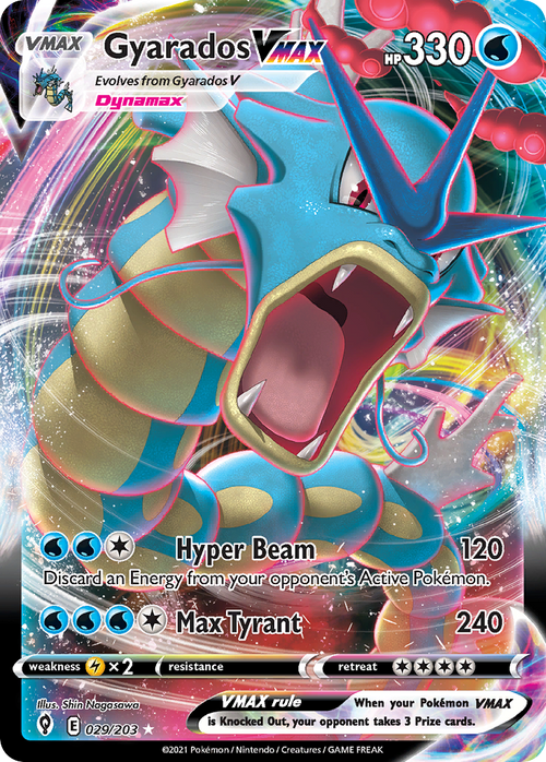 Pokémon TCG - Gyarados VMAX - 029/203 - Evolving Skies - Rare Holo - NM