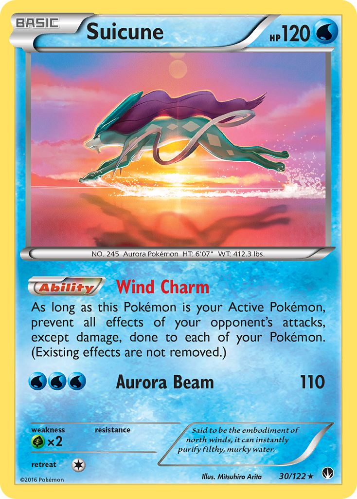 Pokémon TCG - Suicune - 30/122 - BREAKpoint - Holo Rare - LP