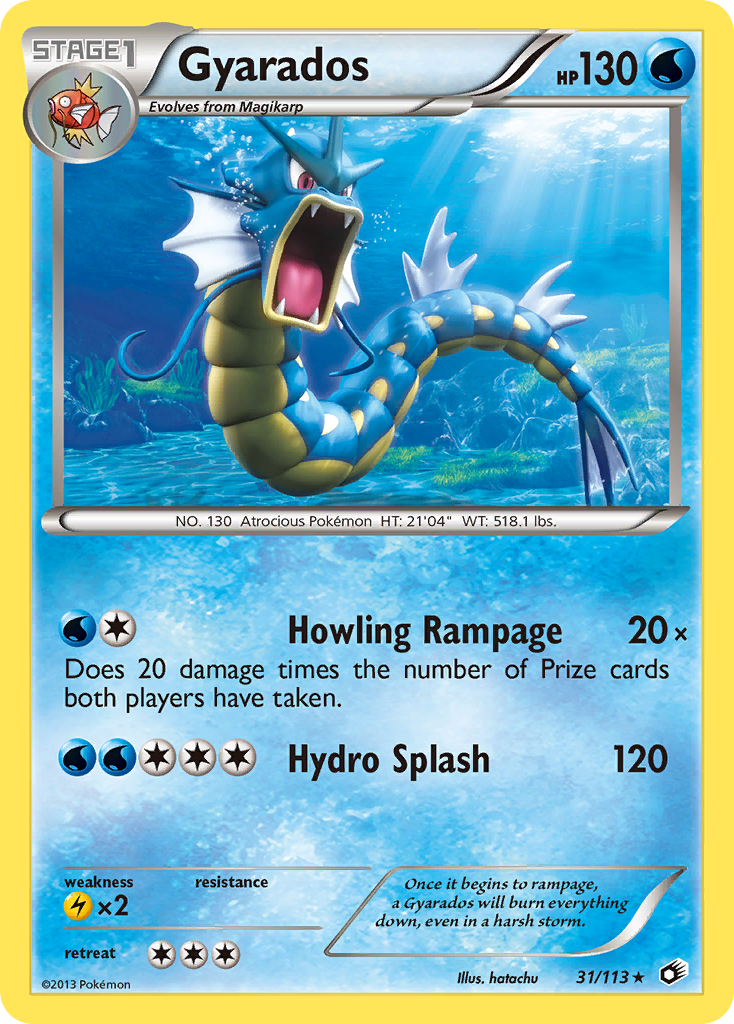Pokémon TCG - Gyarados - 31/113 - Legendary Treasures - Rare - LP