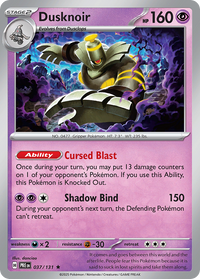 Pokémon TCG - Dusknoir (Poke Ball) - 037/131 - Prismatic Evolutions - Rare - NM