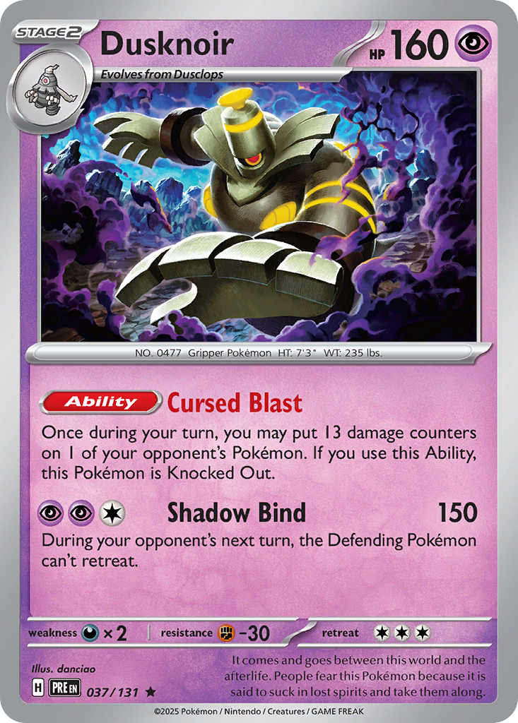 Pokémon TCG - Dusknoir (Poke Ball) - 037/131 - Prismatic Evolutions - Rare - NM