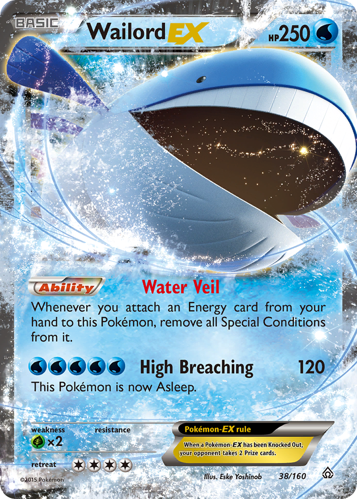 Pokémon TCG - Wailord EX XY - 38/160 - Primal Clash - Ultra Rare - HP