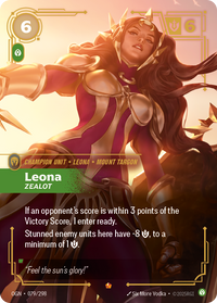 Riftbound TCG - Leona, Zealot - Origins - 079/298 - Epic Foil - NM