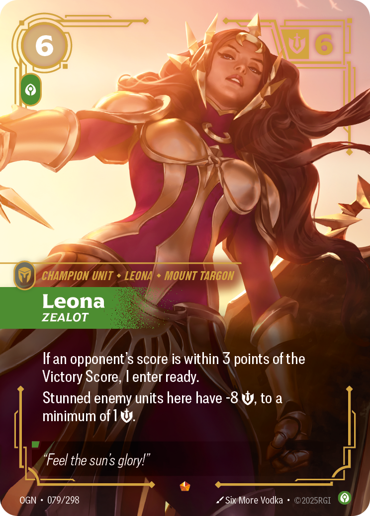 Riftbound TCG - Leona, Zealot - Origins - 079/298 - Epic Foil - NM