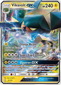 Pokémon TCG - Vikavolt GX - 45/145 - Guardians Rising - Ultra Rare - NM