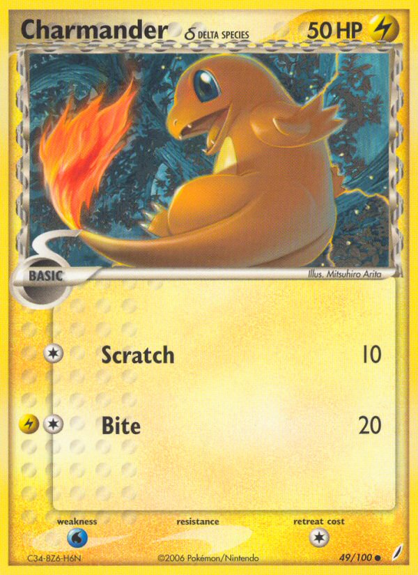 Pokémon TCG - Charmander - 49/100 - Crystal Guardians - Non-Holo - MP